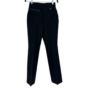 Vintage Roffe Ski Pants‎ Womens Black High Waisted Stirrup Made in USA Slim Fit